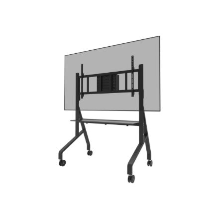 Neomounts Floor stand | FL50-575BL1 TV trolley | Adjustable Height | 65-110 " | Maximum weight (capacity) 125 kg | Black