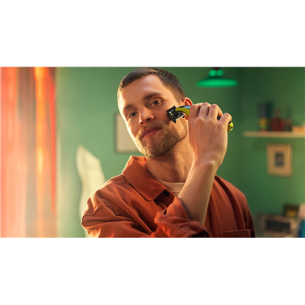 Philips Shaver | QP2734/23 OneBlade 360 | Operating time (max) 60 min | Wet & Dry | Lithium Ion | Green/Gray