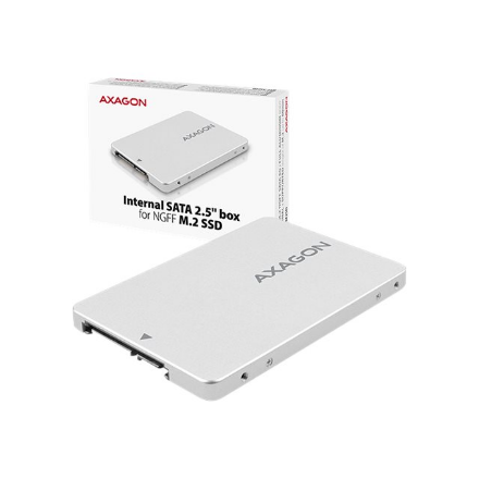 AXAGON Internal 2.5" box with SATA interface for M.2 SATA SSD | RSS-M2SD