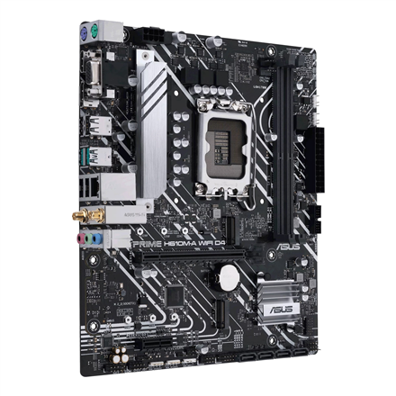 Asus | PRIME H610M-A WIFI D4 | Processor family Intel | Processor socket  LGA1700 | DDR4 DIMM | Memory slots 2 | Supported hard disk drive interfaces 	SATA, M.2 | Number of SATA connectors 4 | Chipset  Intel H610 | mATX