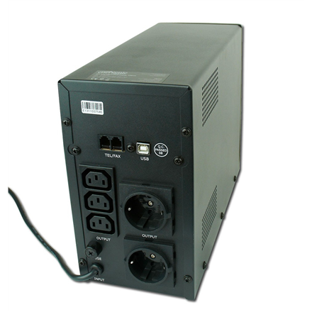EnerGenie | UPS with USB and LCD display, Black | 1200 VA