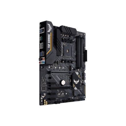 Asus | TUF GAMING B450-PLUS II | Processor family AMD | Processor socket AM4 | DDR4 | Memory slots 4 | Number of SATA connectors 6 x SATA-600 (RAID) | Chipset AMD B | ATX