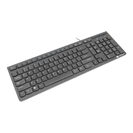 Natec | Keyboard | Discus 2 Slim | Standard | Wired | US | Black