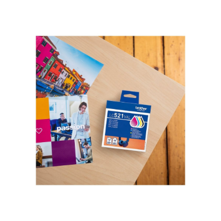 Brother LC521VAL | Ink Cartridge | Black, Cyan, Magenta,Yellow