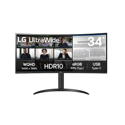 LG | 34WR55QK-B | 34 " | VA | 21:9 | 100 Hz | 5 ms | 3440 x 1440 pixels | 300 cd/m² | HDMI ports quantity 2 | Warranty 24 month(s)