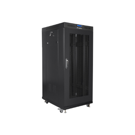 Lanberg | Rack cabinet 19" free-standing 27U/600x800 (flat pack) with mesh door, LCD | FF01-6827-23BL | Black