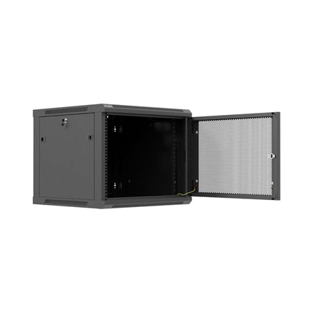 Lanberg Wall mounted installation cabinet 19" 9U 600X600 | WF01-6609-23B | Black