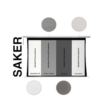 Elite Screens Electric Projection Screen, White | SKT150XHW2 | Diagonal 150 " | 16:9
