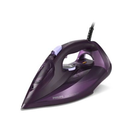 Philips | DST7051/30 7000 Series | Steam Iron | 2800 W | Water tank capacity 300 ml | Continuous steam 50 g/min | Dark purple | Steam boost performance 250 g/min