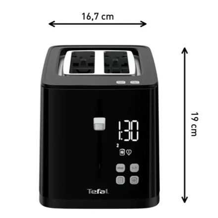TEFAL Toaster | TT6408 | Power 850 W | Number of slots 2 | Housing material Plastic | Black