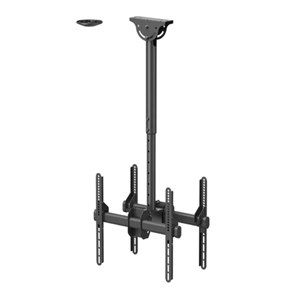 Neomounts NM-C440DBLACK Dual monitor/TV mount ceiling | Adjustable Height, Rotate, Tilt, Swivel | 32-60 " | Maximum weight (capacity) 45 kg | Black