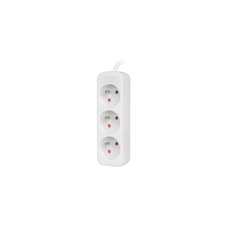 Lanberg Cable Power Strip, 3X French Outlets Quality-Grade Copper, 1.5 m | PS0-03E-0150-W