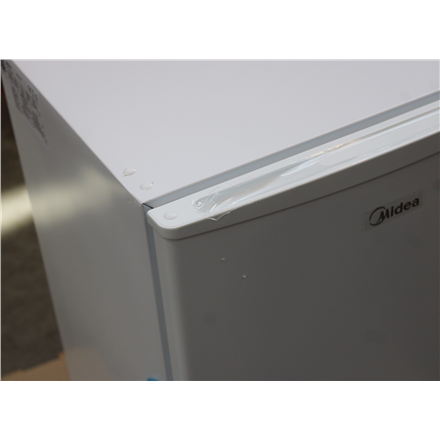 SALE OUT. Midea | Refrigerator | MDRD142FGE01 | Energy efficiency class E | Free standing | Larder | Height 86 cm | Fridge net capacity 93 L | 41 dB | White | SCRATCHED, BENT ON SIDE