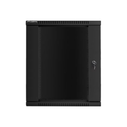 Lanberg | Rack cabinet 19" wall-mount 15U/600x600 (flat pack) with glass door | WF01-6615-10B | Black