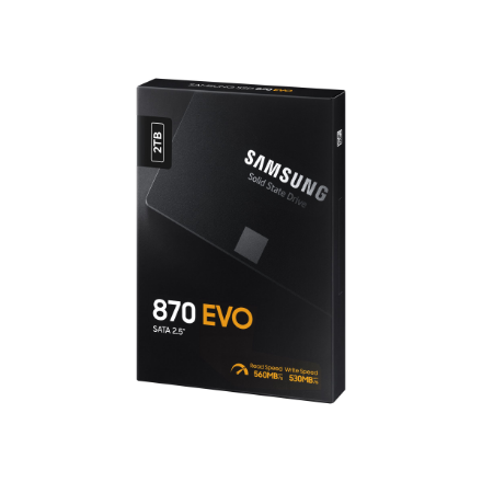 Samsung | SSD | 870 EVO | 2000 GB | SSD form factor 2.5" | Solid-state drive interface SATA III | Read speed 560 MB/s | Write speed 530 MB/s