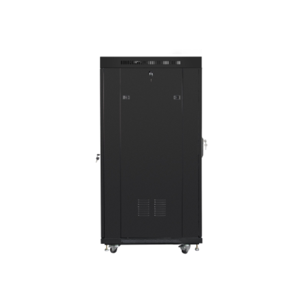 Lanberg | Rack cabinet 19" free-standing 27U/600x800 (flat pack) with glass door, LCD | FF01-6827-12BL | Black