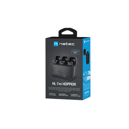 Natec | Hopper Lavier Mobile Microphone USB-C, 2 pcs | Black | Noise reduction