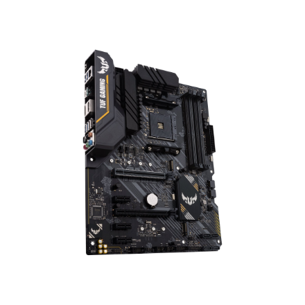 Asus | TUF GAMING B450-PLUS II | Processor family AMD | Processor socket AM4 | DDR4 | Memory slots 4 | Number of SATA connectors 6 x SATA-600 (RAID) | Chipset AMD B | ATX