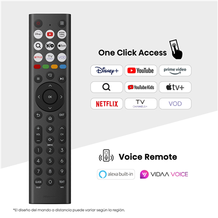 Hisense UHD Smart TV | 55A6Q | 55" | Smart TV | VIDAA OS | UHD | Black