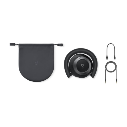 Anker Soundcore | Foldable Headphones | Space One Pro | Bluetooth | Over-ear | Microphone | Jet Black | Wireless