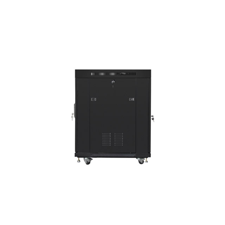 Lanberg | Rack cabinet 19" free-standing 15U/800x1000 (flat pack) with glass door, LCD | FF01-8015-12BL | Black