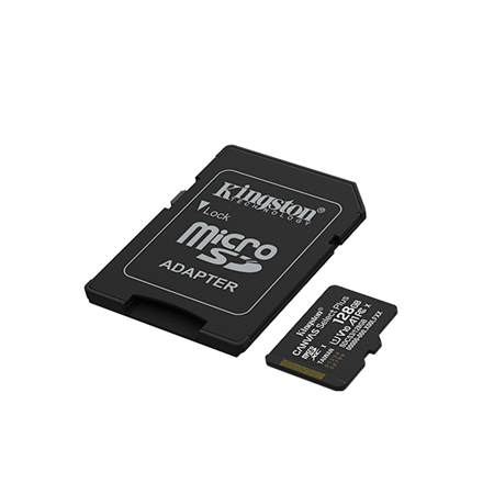 Kingston Canvas Select Plus | 128 GB | microSD | Flash memory class Class 10, UHS-I, U1/U3, video class 10/30, A1