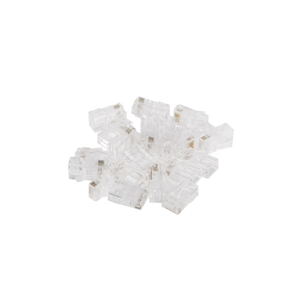 Lanberg | RJ45 CAT.6 UTP Plug 8P8C PASS Through Type, 100 pcs | PLU-6000EZ | Transparent