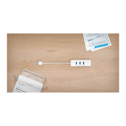 TP-LINK | USB 3.0 3-Port Hub & Gigabit Ethernet Adapter 2 in 1 USB Adapter | UE330
