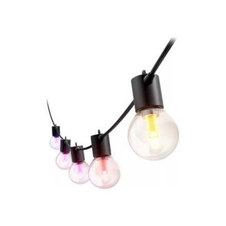 Philips Hue Festavia Globe String Lights for Outdoor Use, 14 m | 30 W | Bluetooth, Zigbee