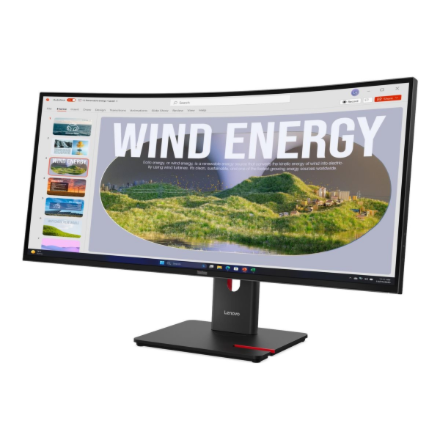 Lenovo | ThinkVision | T34WD-40 | 34 " | VA | 21:9 | 120 Hz | 4 ms | 3440 x 1440 pixels | 300 cd/m² | HDMI ports quantity 1 | Eclipse black | Warranty 36 month(s)