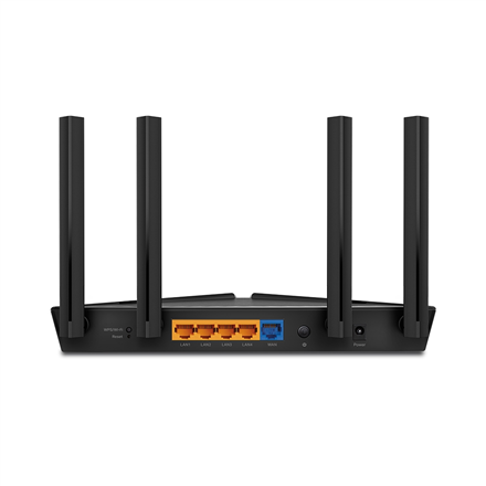 AX1500 Wi-Fi 6 Router | Archer AX10 | 802.11ax | 1201+300 Mbit/s | 10/100/1000 Mbit/s | Ethernet LAN (RJ-45) ports 4 | Mesh Support No | MU-MiMO Yes | No mobile broadband | Antenna type 4xExternal