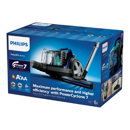 Philips | Vacuum cleaner | PowerPro Active FC9556/09 | Bagless | Power 900 W | Dust capacity 1.5 L | Blue