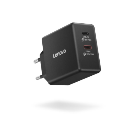 Lenovo Dual USB-C 65W GaN Charger | USB-C | 65 W | Charger