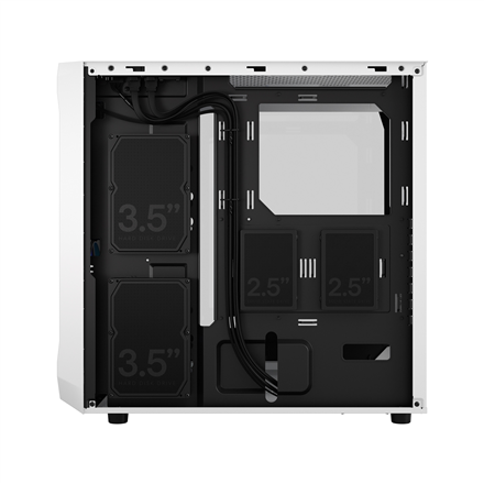 Fractal Design | Focus 2 | Side window | RGB White TG Clear Tint | Midi Tower | ATX