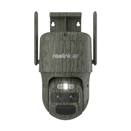 Reolink TrackMix Series G770 Camouflage with Solar Panel 2 4G LTE Dual-Lens Battery Security Camera | PTZ | 4 MP | 2.8mm/F1.6 | IP65 | H.264/H.265 | Micro SD, Max. 256 GB