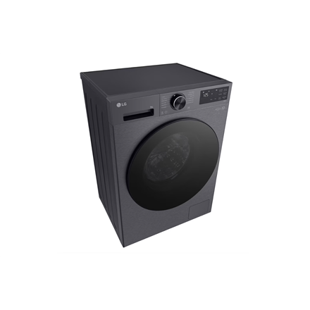 LG Washing machine | F2X50S9TBB | Energy efficiency class A | Front loading | Washing capacity 9 kg | 1200 RPM | Depth 48 cm | Width 60 cm | Display | LED | Steam function | Direct drive | Wi-Fi | Matte Black