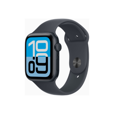 Apple Watch SE 3 GPS 44mm Midnight Aluminium Case with Midnight Sport Band - S/M | Apple