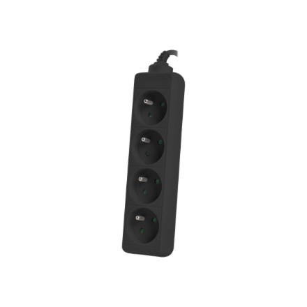 Lanberg | Power strip 1m 4x outlets for UPS system | PS0-04E-0100-IEC-BK | Sockets quantity 4