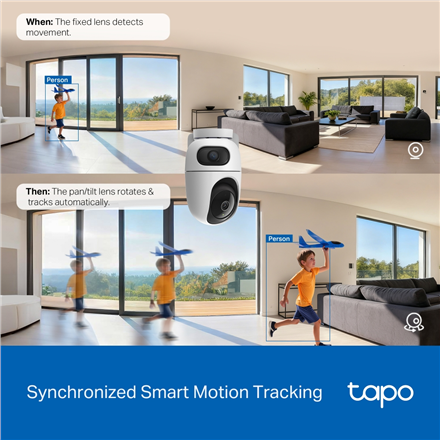 TP-LINK Tapo C245D | Dual Lens Pan/Tilt Security Camera | Dome | 3 MP | 3.1mm/F1.6 | MicroSD Card up to 512 GB