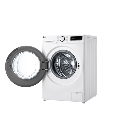 LG | Washing machine with dryer | F4DR509SBW | Energy efficiency class A | Front loading | Washing capacity 	9 kg | 1400 RPM | Depth 55 cm | Width 60 cm | Display | Rotary knob + LED | Drying system | Drying capacity 6 kg | Steam function | Direct drive | White