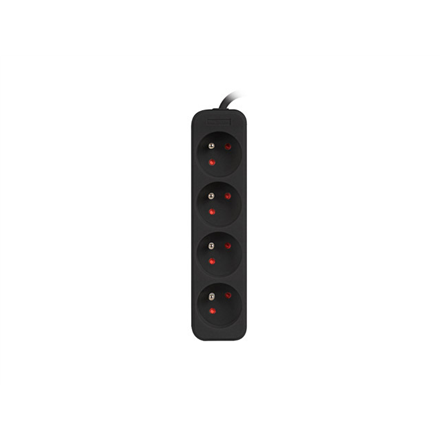 Lanberg | Power strip 1m 4x outlets for UPS system | PS0-04E-0100-IEC-BK | Sockets quantity 4