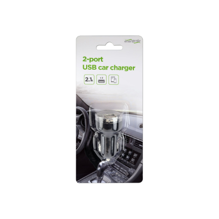EnerGenie | 2-port USB car charger | EG-U2C2A-CAR-02