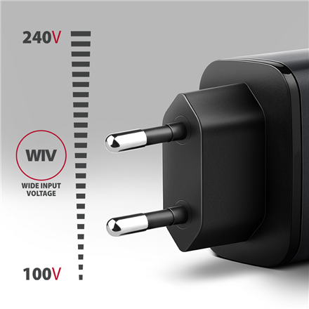 AXAGON Wall charger 67W, 2x port (USB-A + USB-C) PD3.0/PPS/QC4+/SFC 2.0/Apple | ACU-PQ67