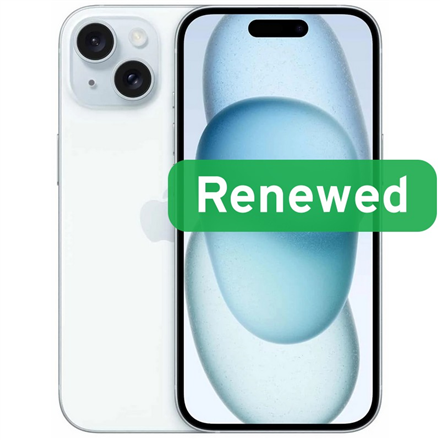 Apple Renewed Grade C | Apple iPhone 15 | Blue | 6.1 " | Super Retina XDR OLED | 128 GB | 5G | iOS