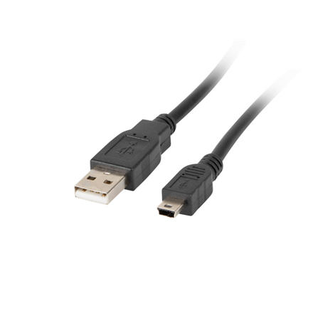 Lanberg | Mini USB to USB Type-A 2.0 Cable, 1.8 m | CA-USBK-10CC-0018-BK | Mini USB to USB Type-A
