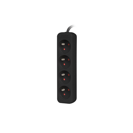 Lanberg Cable Power Strip, 4X French Outlets Quality-Grade Copper, 1.5 m | PS0-04E-0150-BK