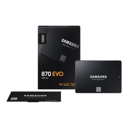Samsung | SSD | 870 EVO | 500 GB | SSD form factor 2.5" | Solid-state drive interface SATA III | Read speed 560 MB/s | Write speed 530 MB/s