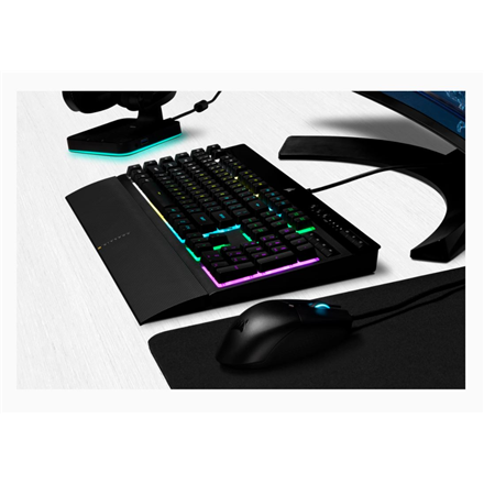 Corsair | Rubber Dome | Gaming Keyboard | K55 RGB PRO | Gaming keyboard | Wired | RGB LED light | US | Black