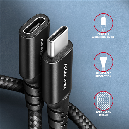 AXAGON | Extension USB 20Gbps Cable | BUCM32-CF15AB | USB Type-C to USB Type-C