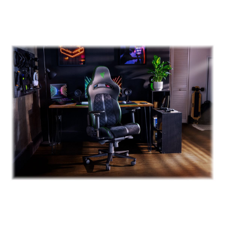 Razer Ergonomic Gaming Chair Enki EPU Synthetic Leather; Steel; Aluminium | Black/Green